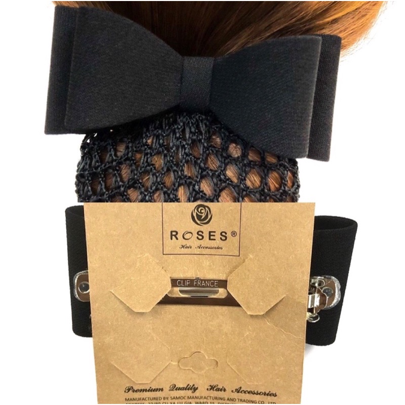 Kẹp tóc nơ lưới búi ROSES Hair Accessories