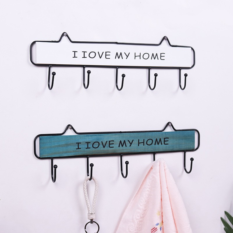 [Hàng sẵn] Móc treo đồ móc treo quần áo I love my home - Decor đồ trang trí theo phong cách biển Địa Trung Hải