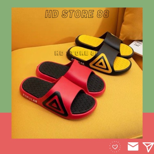 Dép nam nữ Quai ngang phối tam giác đế siêu êm HD STORE 88