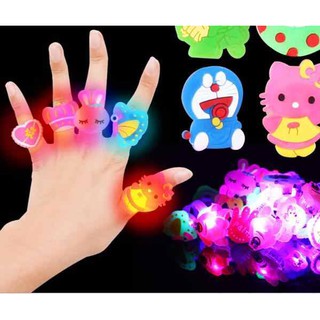 Nhẫn Đèn Led Phát Sáng, Nhẫn Dẻo Phát Sáng Hình Nhân Vật Hoạt Hình Cho Bé