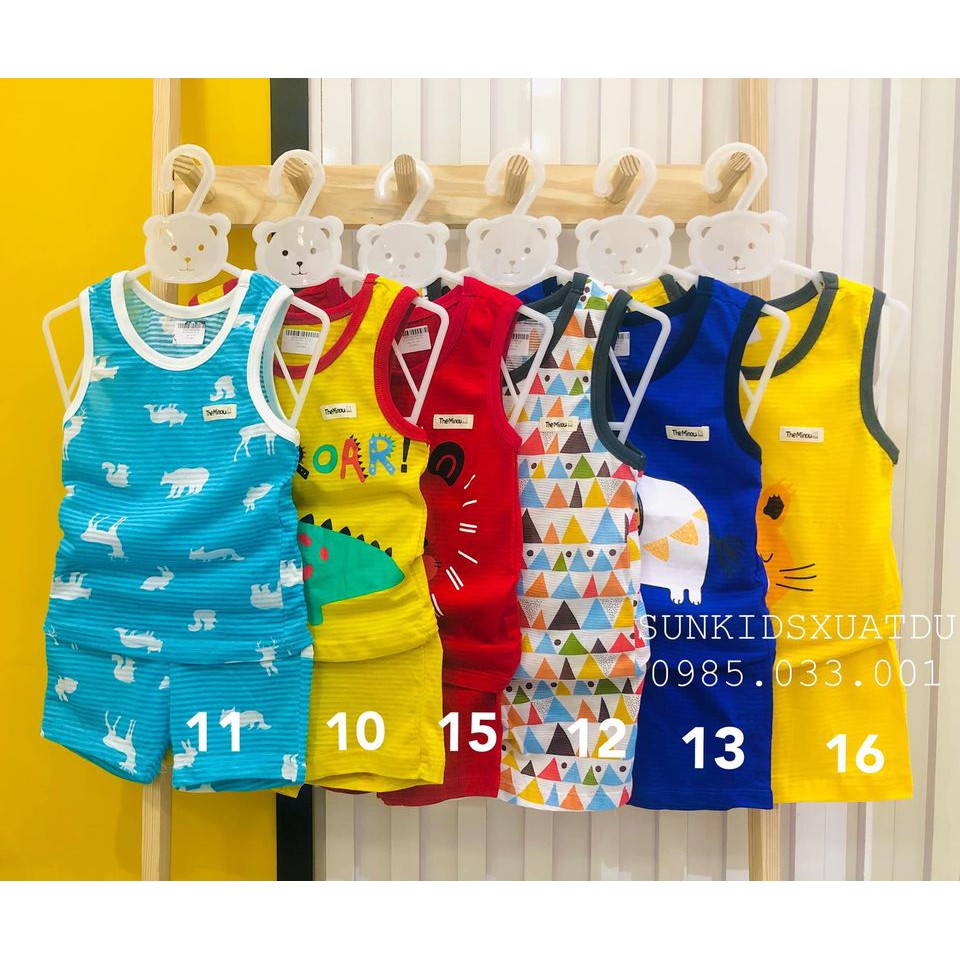 Bộ bé trai cotton tre loại BA LỖ