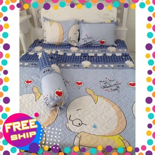 Bộ drap cotton poly con heo