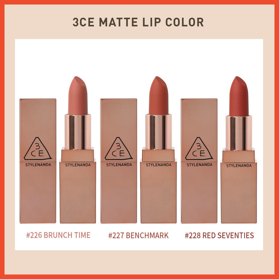 [AUTH] SON 3CE MATTE LIP COLOR 2018