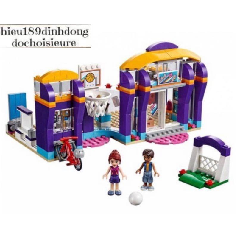 Lắp ráp xếp hình Not Lego Friends 41312,  sy881 : Trung Tâm Thể Thao bóng rổ Heartlake 349+ mảnh