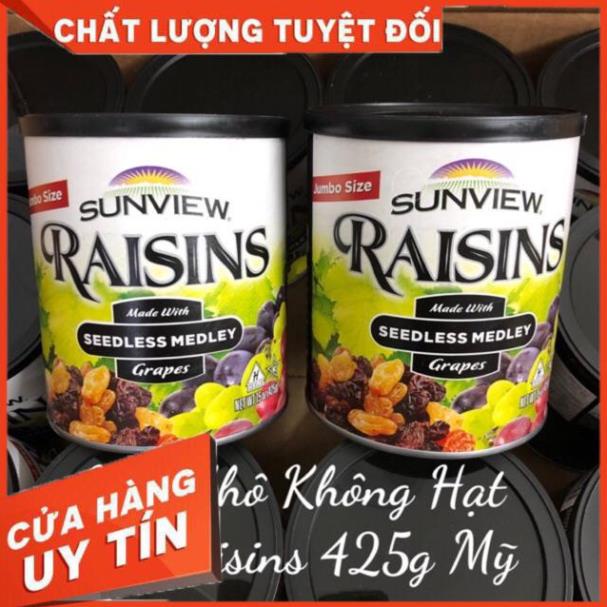 Combo 2 hộp Nho Khô Raisins Mix Vị Hỗn Hợp Thập Cẩm 3 Màu Nhập Khẩu Mỹ. Loại Hộp 425g