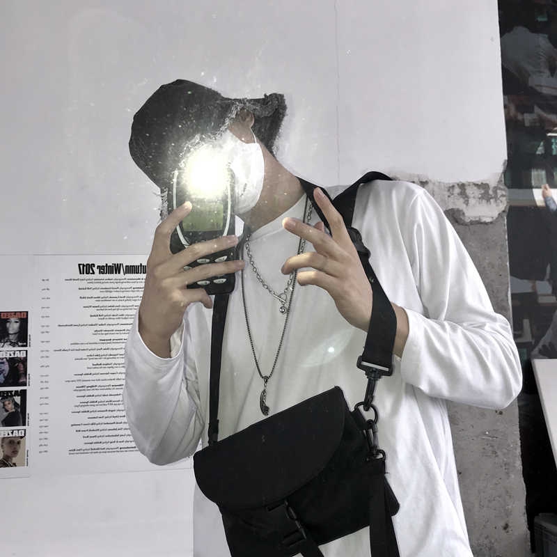 Túi Đeo Chéo Cá Tính Phong Cách Hip Hop Hàn Quốc Cho Nam Nữ 12784