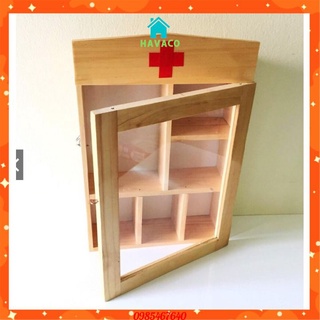 Mua Tủ thuốc y tế gia đình treo tường chất liệu gỗ thông phủ bóng bền đẹp tiện dụng