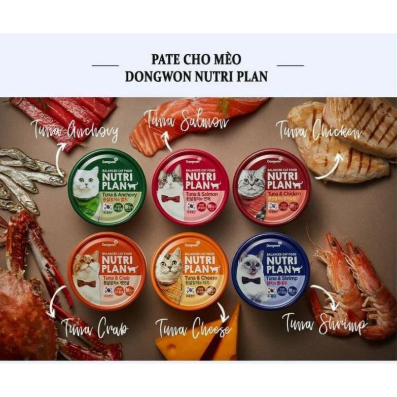 pate cho mèo - pate hàn quốc nutri plan 160g/lon