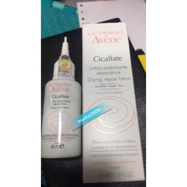 Avene Lotion chống khuẩn làm lành da Cicalfate Drying Repair Lotion 40ml