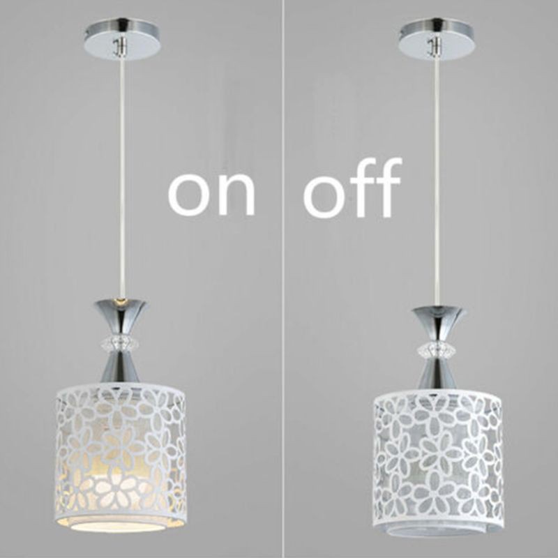 SPMH Modern Crystal Hollow Petal Pattern Ceiling Light Pendant Lamp Cover Dining Room Chandelier Decor