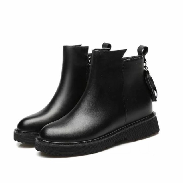 Giầy cao cổ đế độn 3p chất da siêu xịn