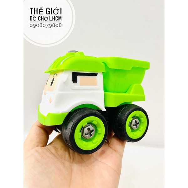 [MẪU MỚI- CHẤT LƯỢNG] Đồ chơi lắp ráp xe robocar poli công trình 4 chiếc kèm tua vít dành cho bé thích chơi lắp ráp xe.