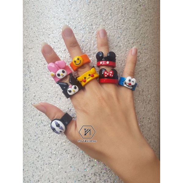 Nhẫn đất sét hoạt hình Cartoon Clay Rings