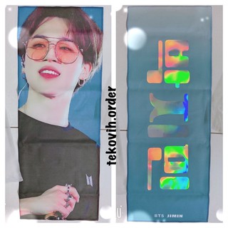 Slogan vải Jimin BTS Fansite Hàn banner chữ phản quang 23x60cm (nhiều mẫu)