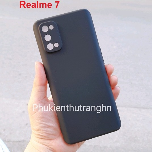 Combo Realme 7/ Realme 7 Pro kính cường lực full màn hình + ốp silicon dẻo đen có gờ bảo vệ camera