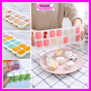 Khay trữ đông đồ ăn dặm cho bé có nắp đậy silicone an toàn vệ sinh