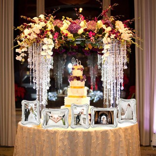 Combo 5 khung ảnh để bàn tiệc cưới cao cấp ánh bạc