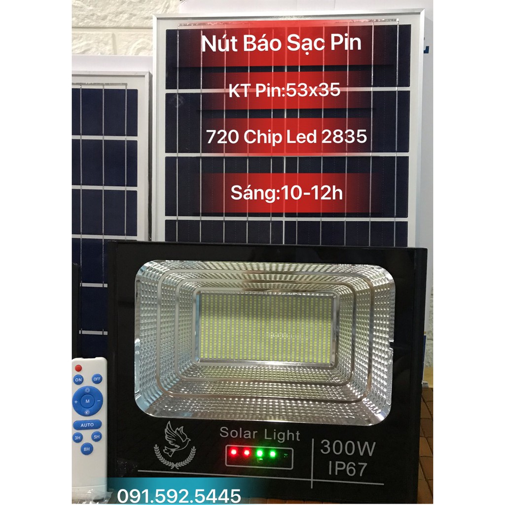 ĐÈN NĂNG LƯỢNG MẶT TRỜI 300W,CHUẨN IP67, VỎ NHÔM ĐÚC.