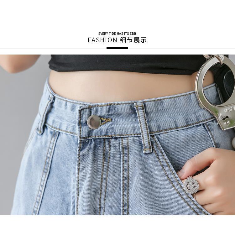 Quần Jeans Nữ Lưng Cao Ống Rộng Thời Trang Hàn Quốc