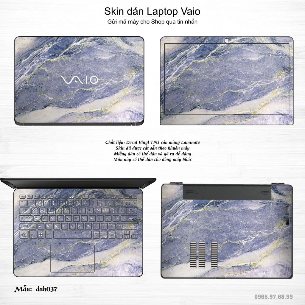 Skin dán Laptop Sony Vaio in hình vân đá _nhiều mẫu 2 (inbox mã máy cho Shop)