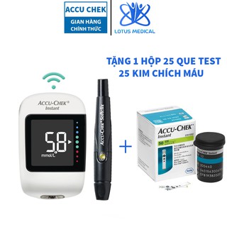 Máy đo đường huyết ACCU CHEK INSTANT - Máy đo tiểu đường tặng kèm 25 que thử và 25 kim chích