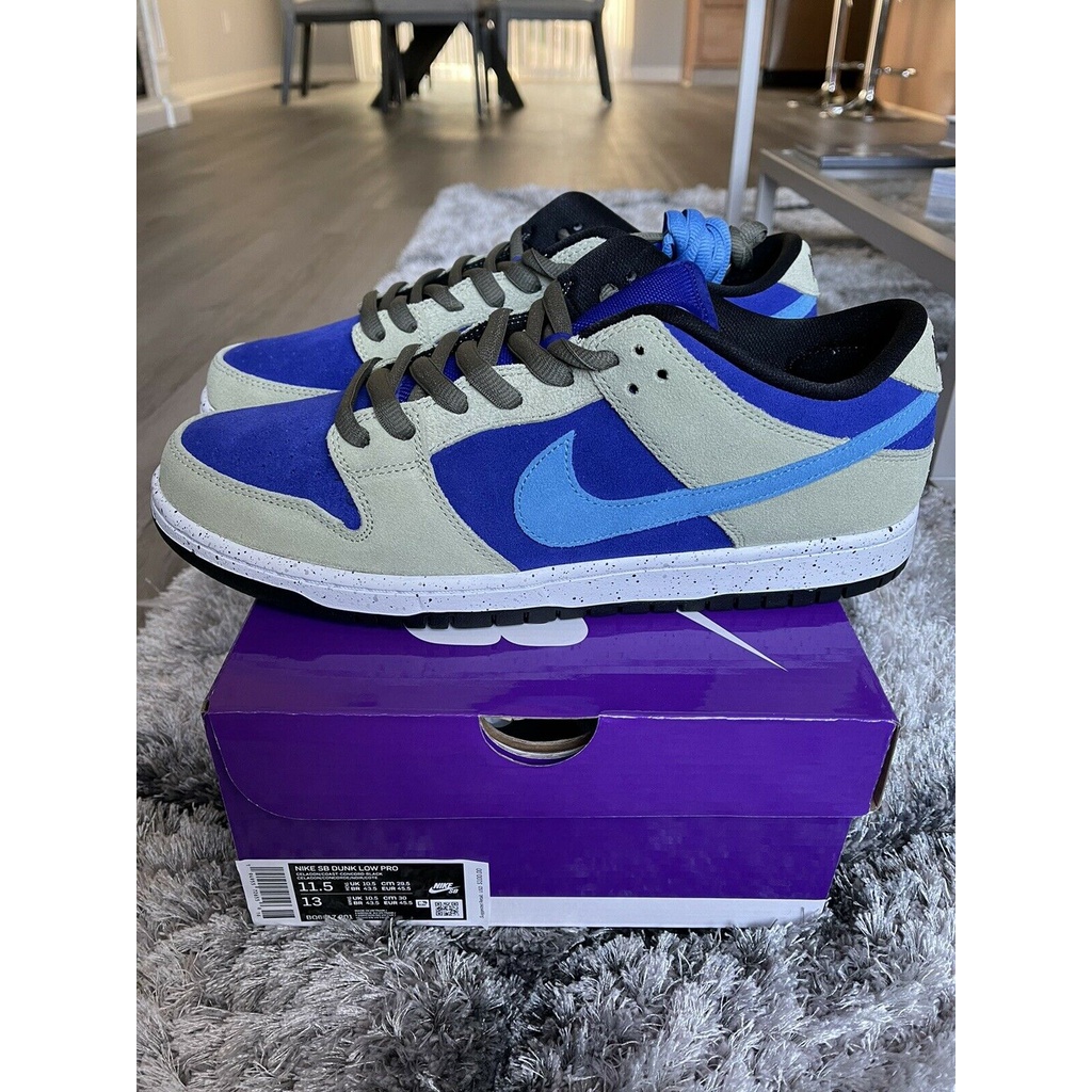 Nk Giày Thể Thao Nike sb dunk low "Celladon / Coach / concord / black bq6817-301