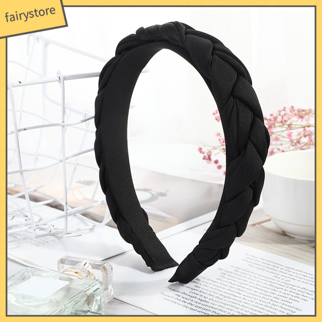 Băng Đô Dệt Kim Màu Trơn Cho Phái Nữ