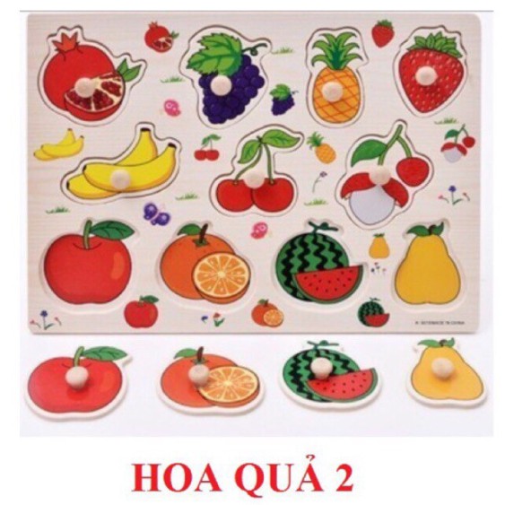 Bảng gỗ có núm chủ đề hoa quả