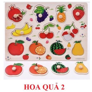 Bảng gỗ có núm chủ đề hoa quả