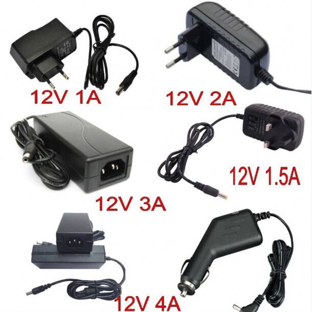 Nguồn Adapter 12V1A -12V2A -12V3A -12V4A -12V5A,Nguồn 12V,Nguồn Camera Hàng Tốt