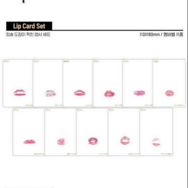 Bộ ảnh lipcard MD Wanna One