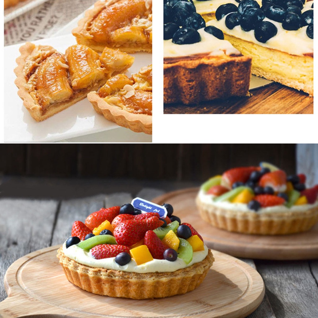 Khuôn làm bánh pizza dáng tròn bằng thép carbon có thể tháo rời phần đáy đa năng tiện lợi