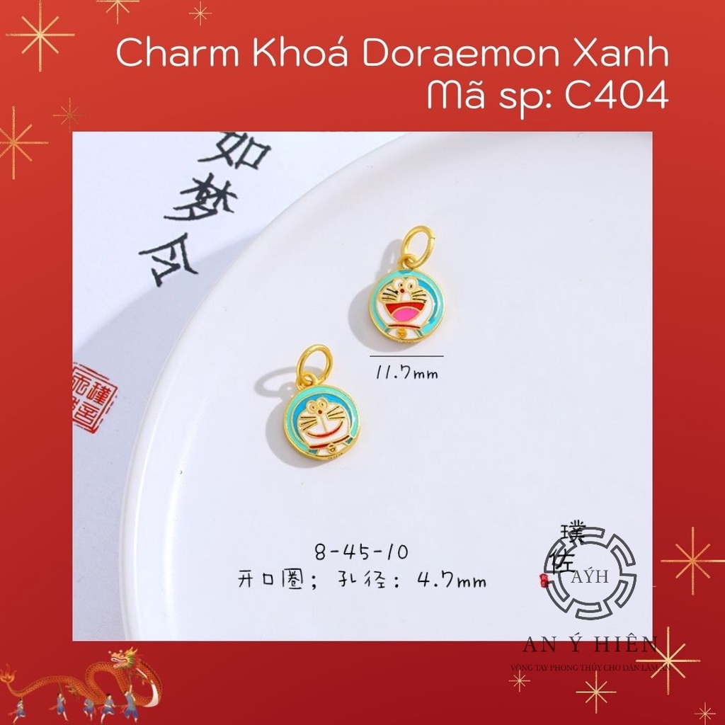 Charm Khóa Doraemon Xanh #C404