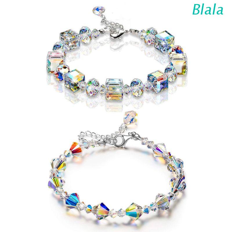 Vòng tay dây xích co giãn đính đá lấp lánh cực quang thời trang cho nữ