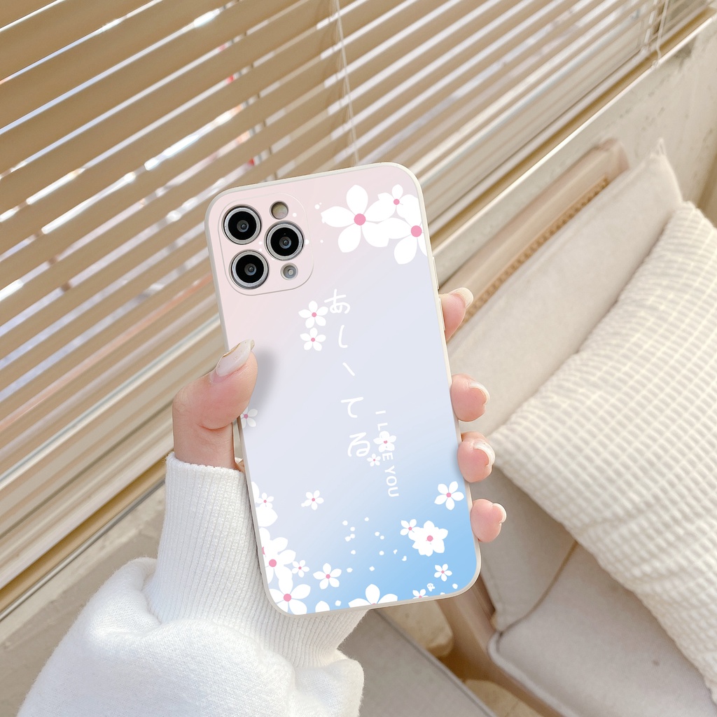 Ốp Điện Thoại Họa Tiết Sakura Cho iPhone 13 11 12 13pro MAX 7plus 8plus XS MAX XR 6plus 7G 8G SE 11PRO