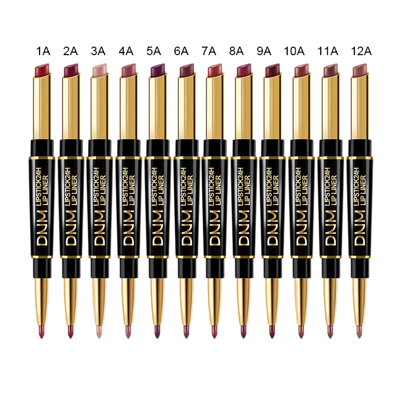 [Hàng mới về] Bút kẻ môi 12 màu lì tùy chọn thiết kế hai đầu kiêm son giữ ẩm trang điểm chống nước lâu trôi JP5 | BigBuy360 - bigbuy360.vn