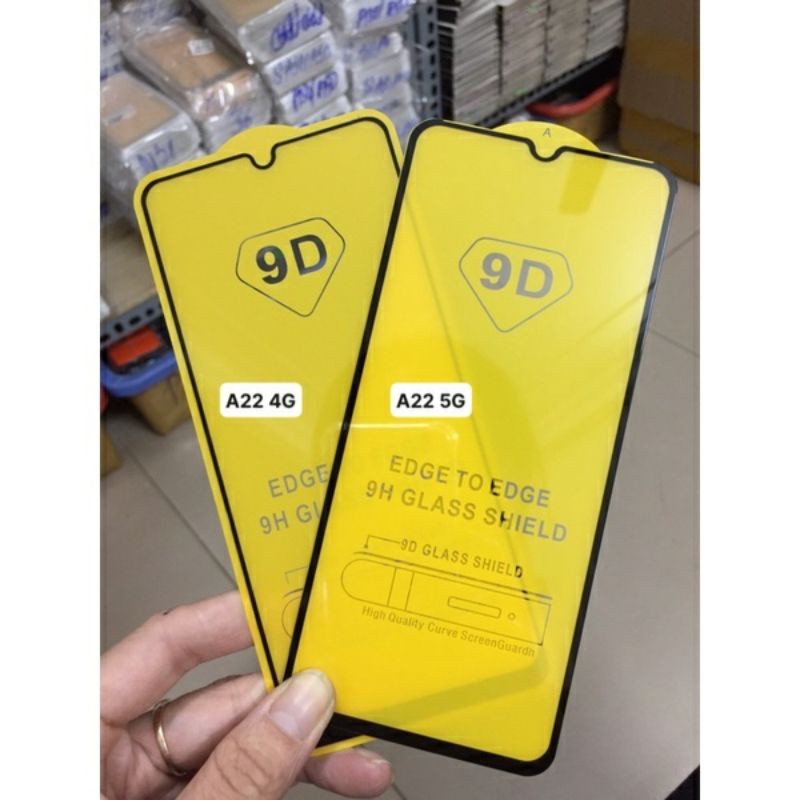 Kính cường lực Samsung A03S/A22 4G/A22 5G Full màn hình 9D