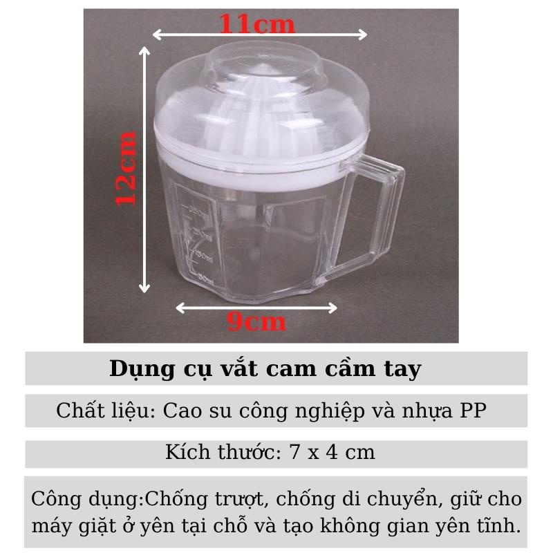 Dụng cụ vắt cam cầm tay nhựa Việt Nhật trong suốt có kèm nắp lưới lọc và can đựng có chia vạch