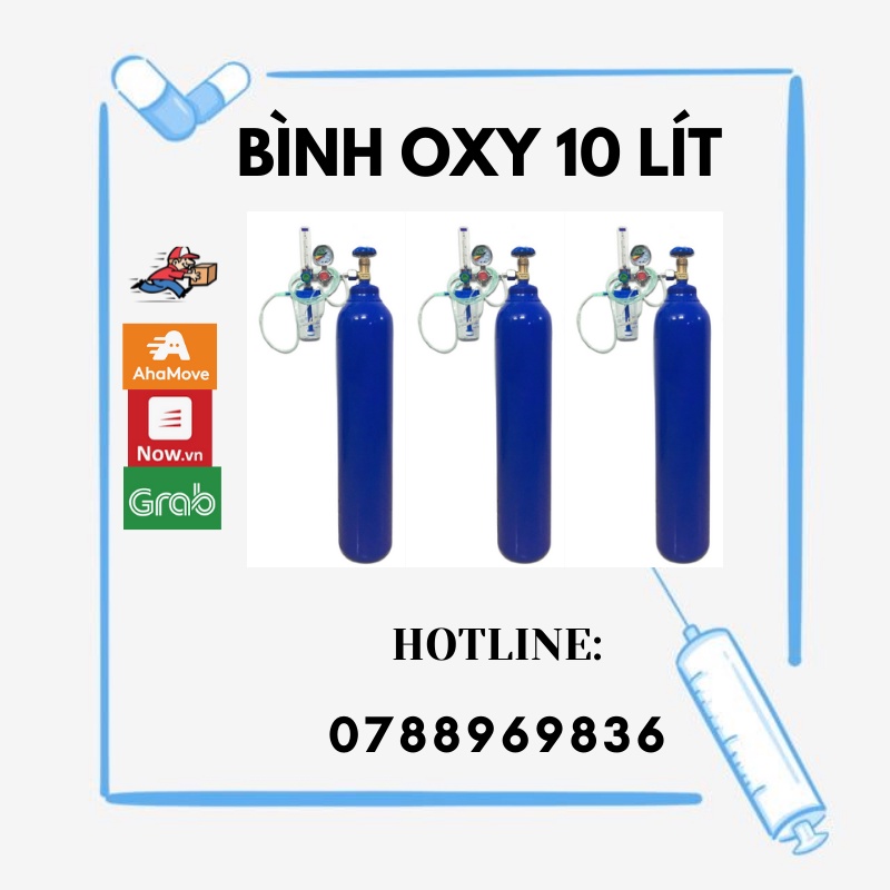 ✅ GIAO HCM ✅ Bình oxy thể tích 10 Lít