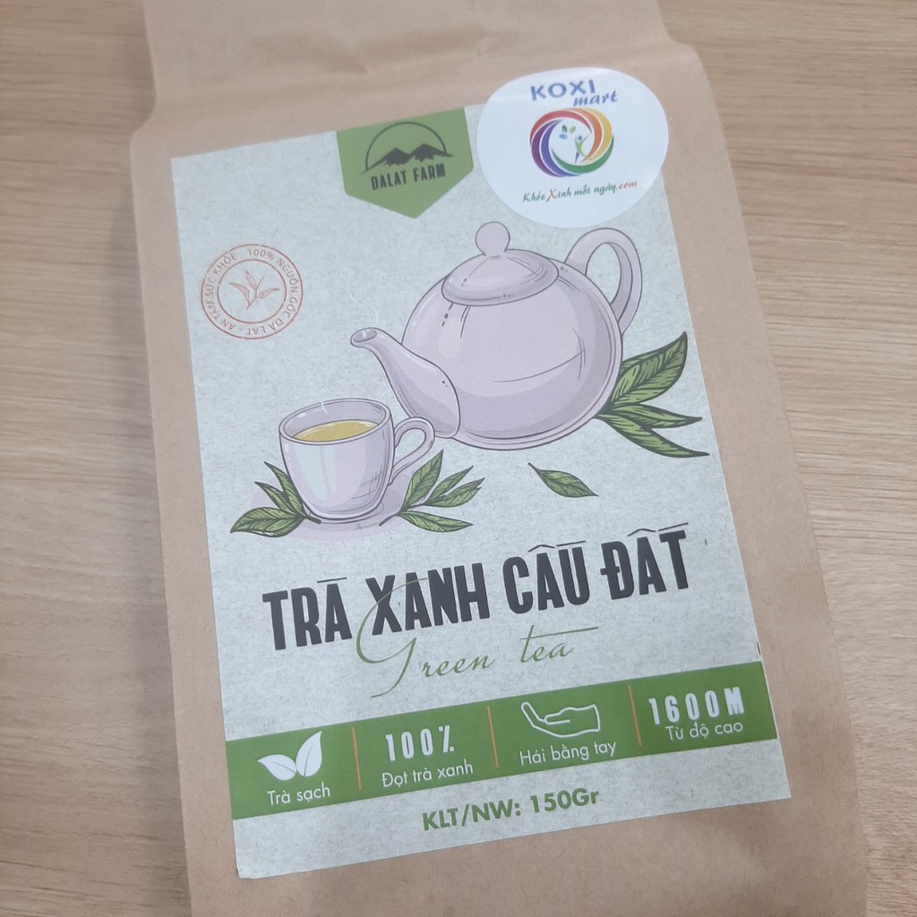 TRÀ XANH CẦU ĐẤT Dalat Farm túi giấy 150g