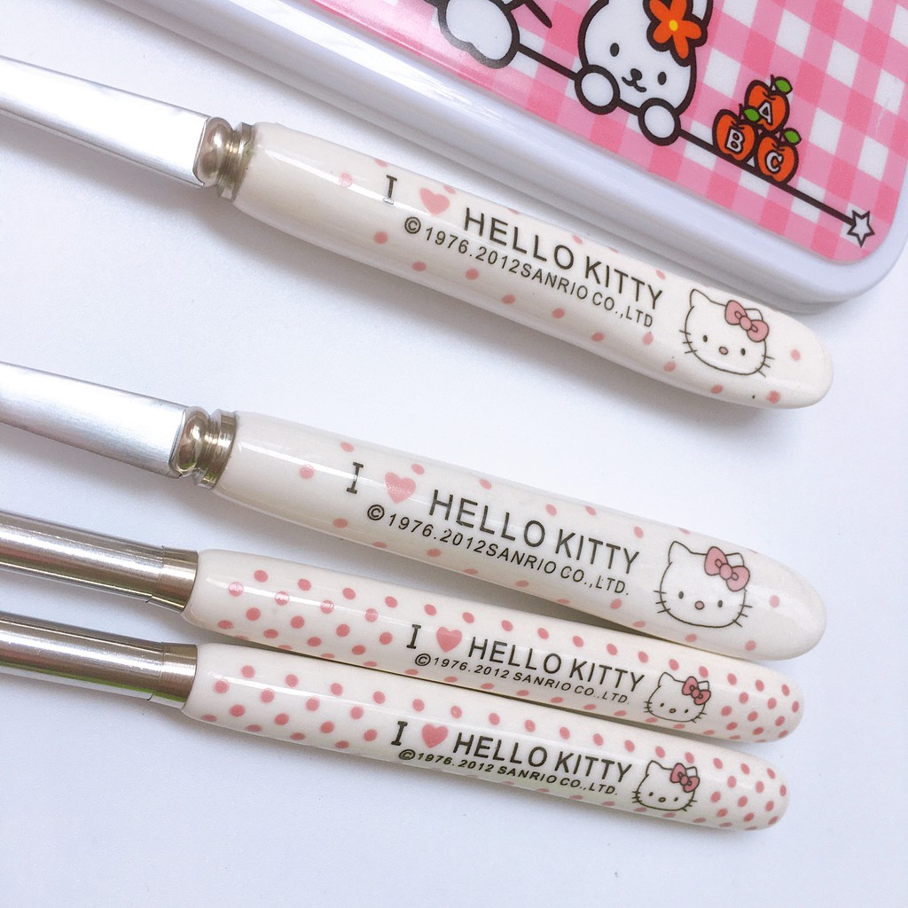 Bộ thìa đũa 3 chi tiết cao cấp Hello Kitty