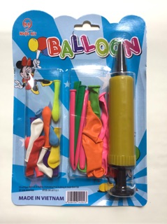Vĩ đồ chơi bong bóng & ống bơm
