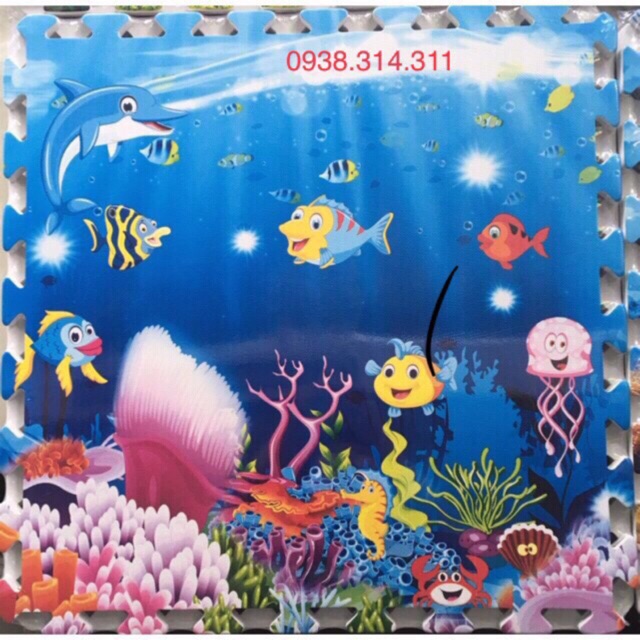 Bộ 4 Miếng Thảm Xốp Lót Sàn Hình Cá Nemo ( có quà tặng thêm cho bé) ( kích thước 1 miếng 60cm x 60cm)