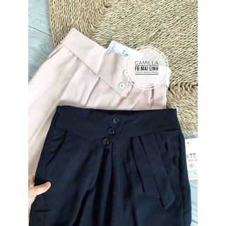 Quần baggy nơ vạt lệch
