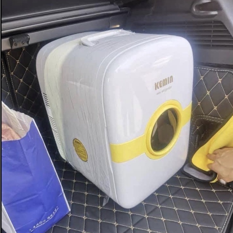 Tủ lạnh mini Kemin zozon 22-25lít đựng sữa,mỹ phẩm điều chỉnh nhiệt độ 2 chiều mặt kính cường lực dùng được cho xe oto