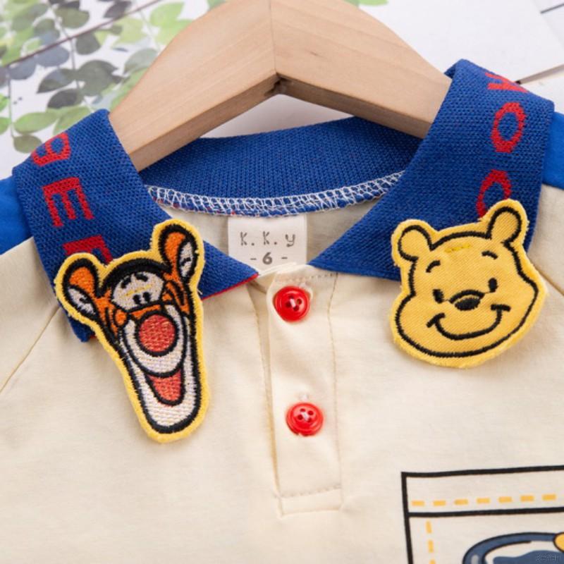 Set áo thun tay ngắn + quần short họa tiết hoạt hình thời trang cho bé 1-6 tuổi