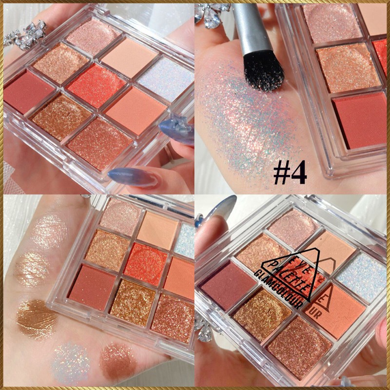 Bảng phấn mắt nhũ GlamColour búp bê 9 ô màu MNG2