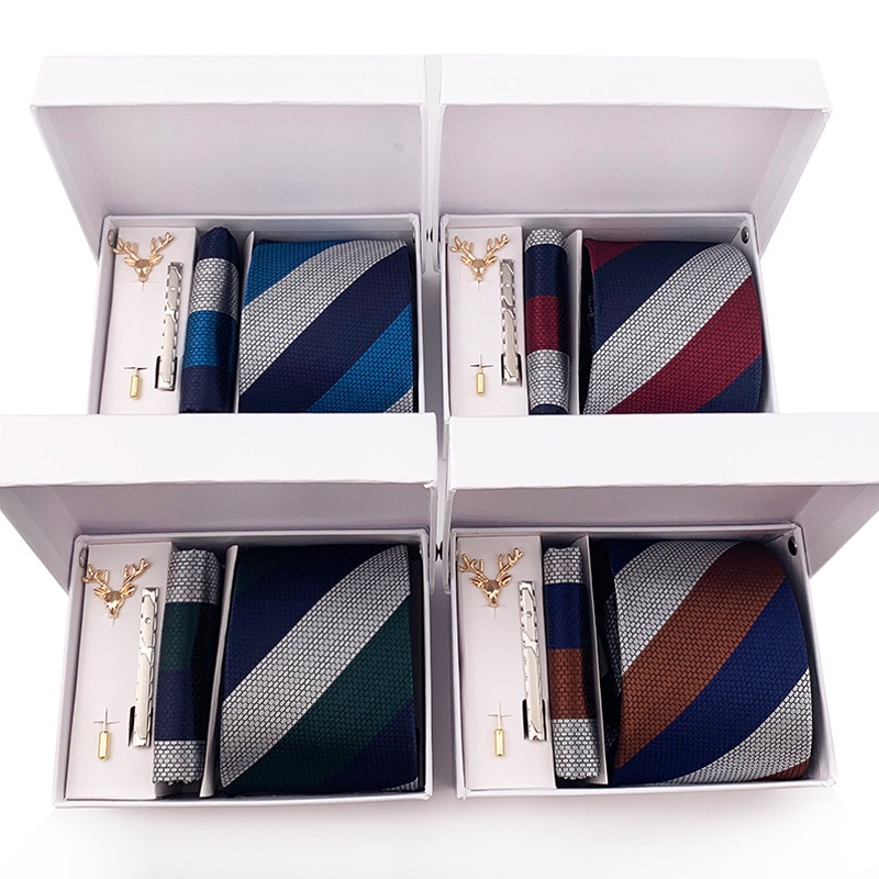 Set 6 Cà Vạt + Hộp Quà Sang Trọng Cho Nam