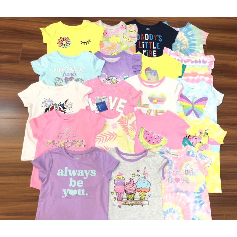 Áo thun cotton ngắn tay cho bé gái hiệu Garanimals cực đẹp