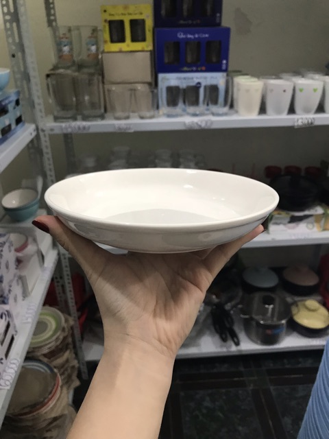 Bộ bát đĩa trắng trơn 12 món
